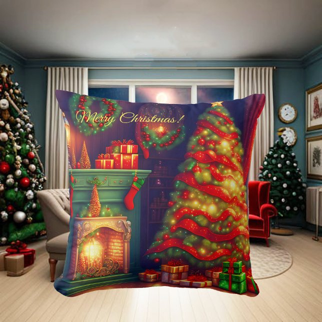 Traditionally Vintage style Christmas tree  Cushion (Creator Uploaded)