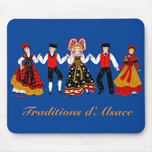 Traditions d'Alsace, France Mouse Pad (Front)