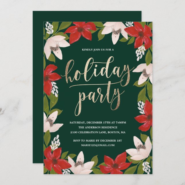 Traditions Holiday Party Invitation (Front/Back)