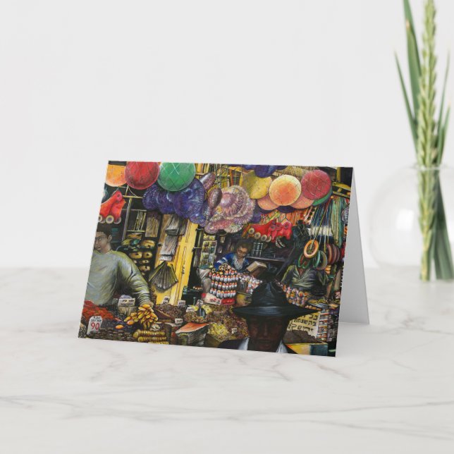 Traditions Of Ancient Commerce, Jerusalem Greeting Card (Front)