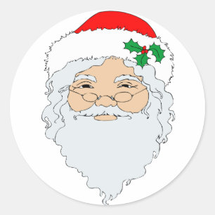 Traditonal Santa Christmas Season Design Stickers