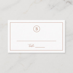 Traditonal Terracotta Elegant Wedding Place Card