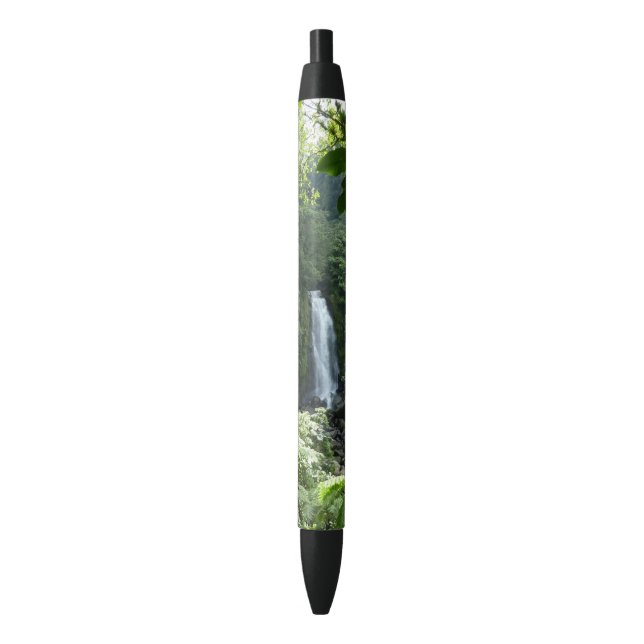 Trafalgar Falls Tropical Rainforest Photography Black Ink Pen (Front Vertical)