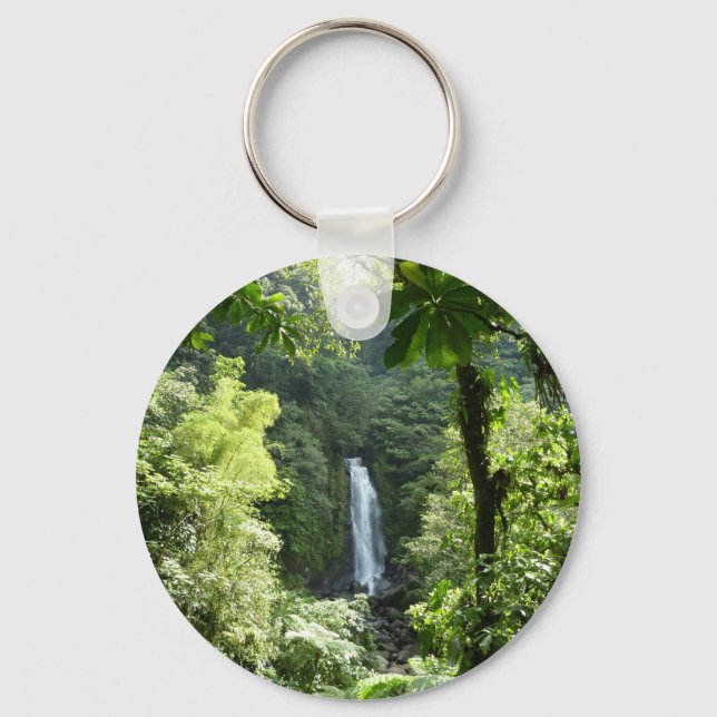 Trafalgar Falls Tropical Rainforest Photography Key Ring (Front)