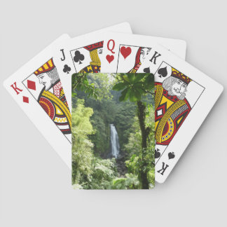 Trafalgar Falls Tropical Rainforest Photography Playing Cards