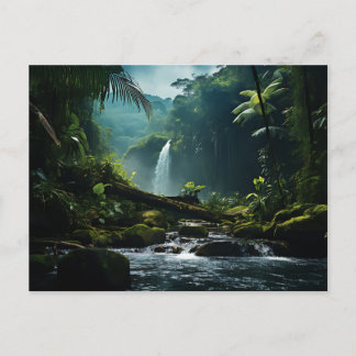 Trafalgar Falls Tropical Rainforest Photography  Postcard