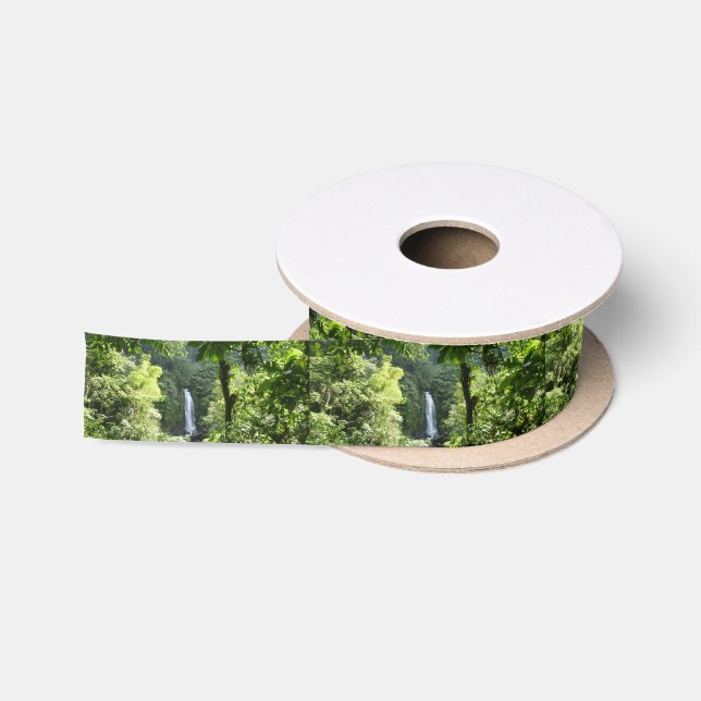 Trafalgar Falls Tropical Rainforest Photography Satin Ribbon (Spool)