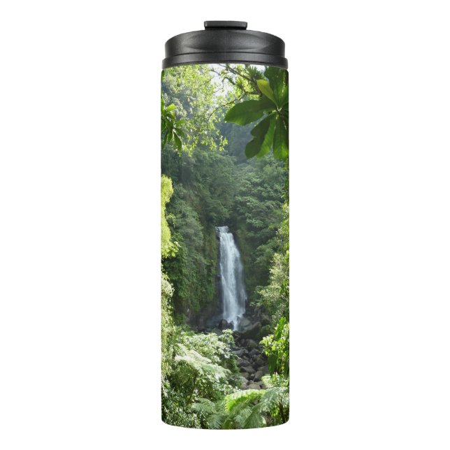 Trafalgar Falls Tropical Rainforest Photography Thermal Tumbler (Front)