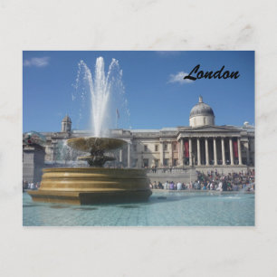 trafalgar fountain postcard