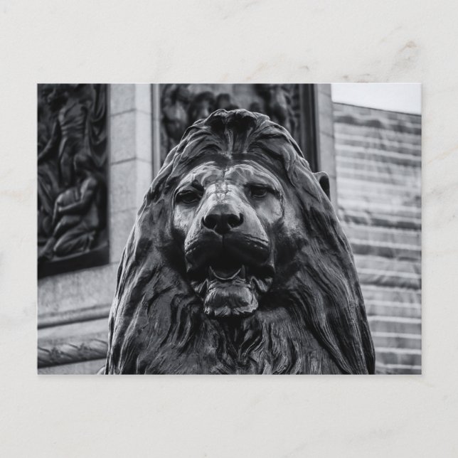Trafalgar Square Bronze Lion postcard (Front)
