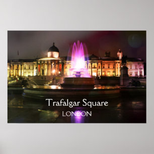Trafalgar Square Fountain Poster