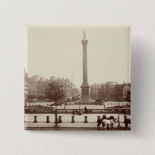 Trafalgar Square, London (sepia photo) 15 Cm Square Badge
