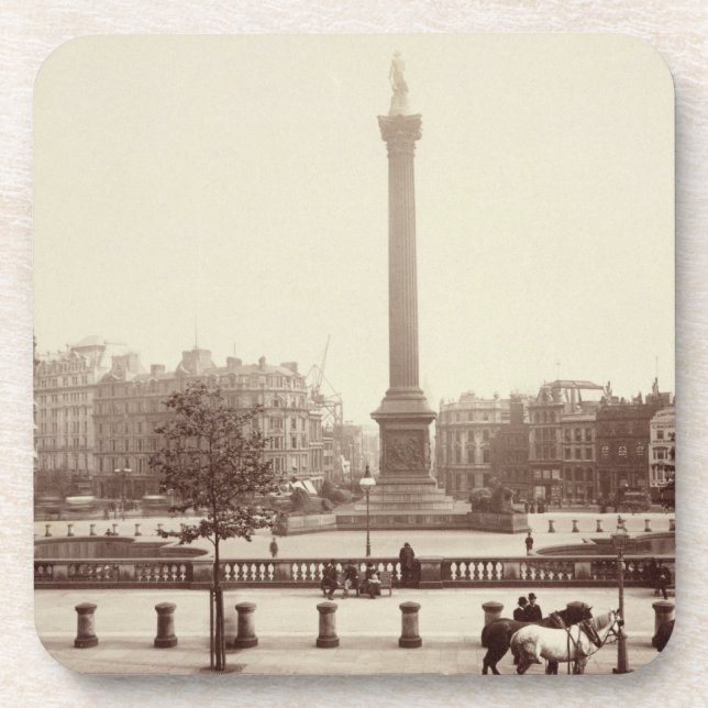 Trafalgar Square, London (sepia photo) Coaster (Front)