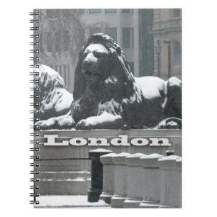 Trafalgar Square London - Snow Spiral Notebook