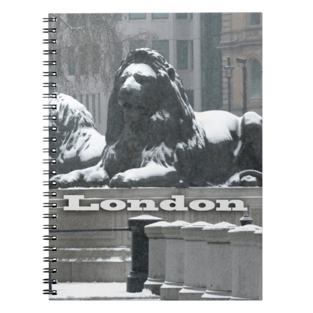 Trafalgar Square London - Snow Spiral Notebook (Front)