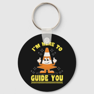 Traffic Cone Halloween Costume I'm Here To Guide Y Key Ring