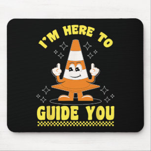 Traffic Cone Halloween Costume I'm Here To Guide Y Mouse Pad