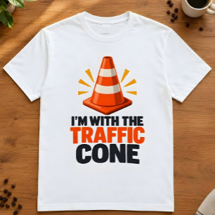 Traffic cone I'm with the traffic cone humour T-Shirt