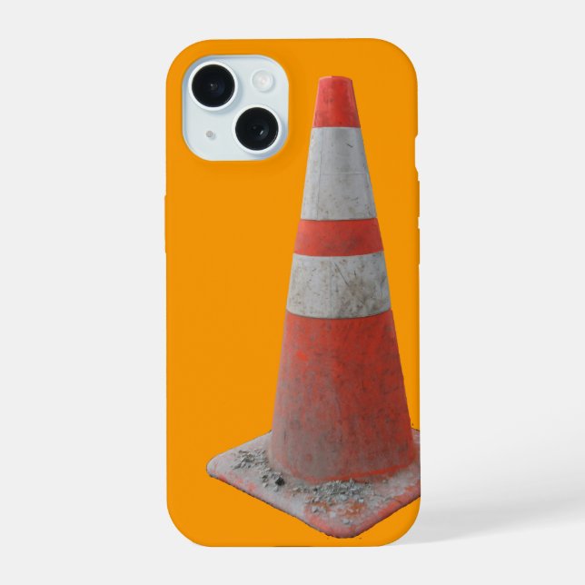 Traffic Cone, Pylon, Construction Cone iPhone 15 Case (Back)