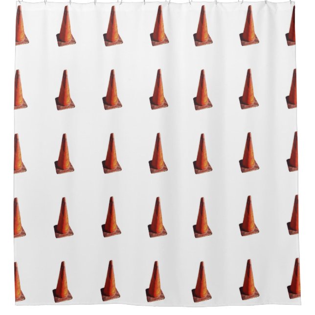 Traffic Cones Shower Curtain (Front)