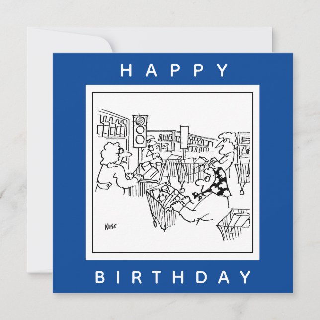 Traffic Control Traffic Lights in a Supermarket Card (Front)