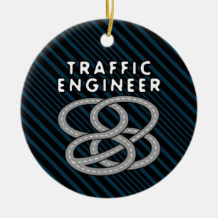 Traffic Engineer Highway Interchange Ceramic Tree Decoration