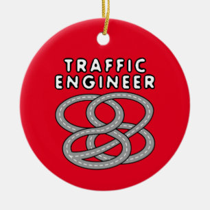 Traffic Engineer Highway Interchange Ceramic Tree Decoration