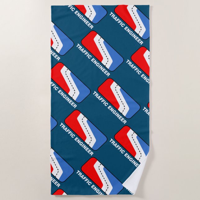 Traffic Engineer League Beach Towel (Front)