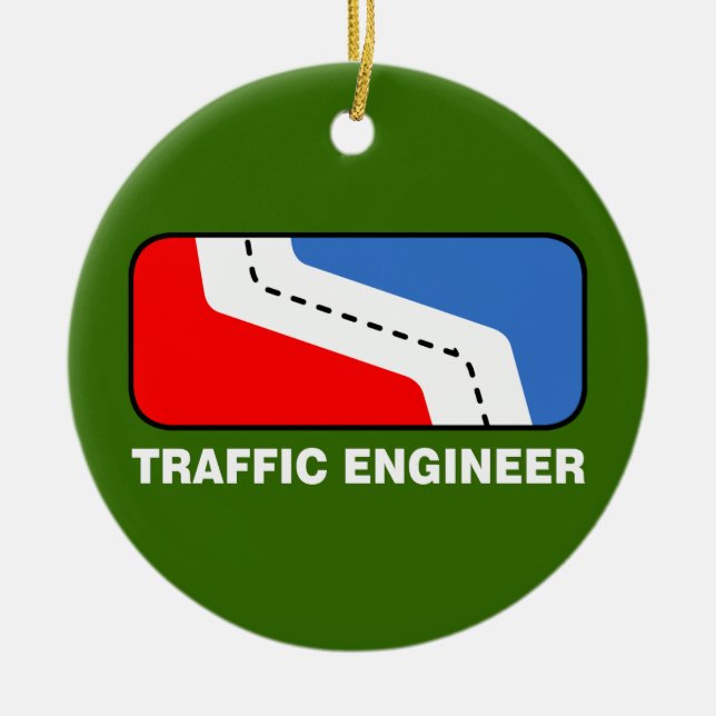 Traffic Engineer League Ceramic Tree Decoration (Front)