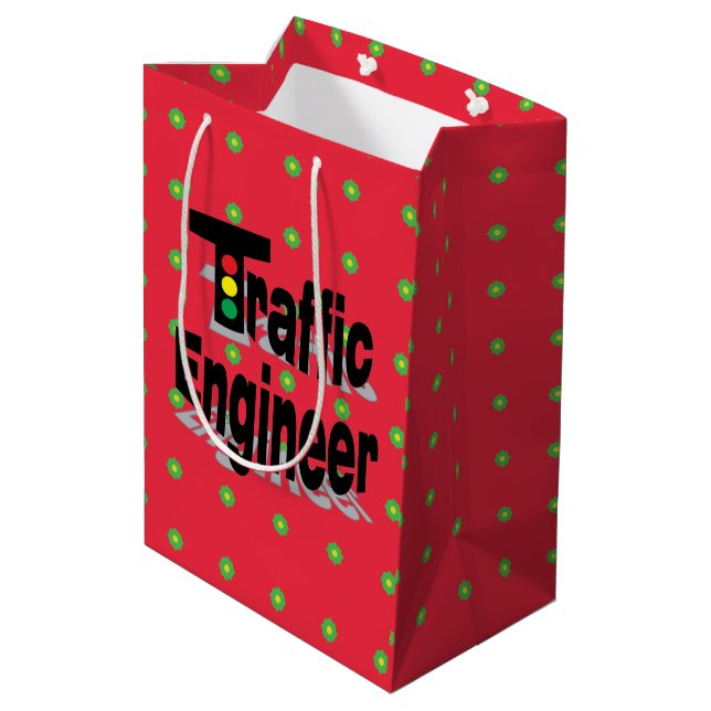 Traffic Engineer Lights Medium Gift Bag (Back Angled)