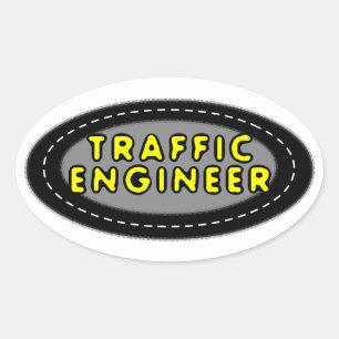 Traffic Engineer Oval Sticker