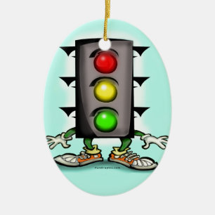 Traffic Fun Ceramic Tree Decoration