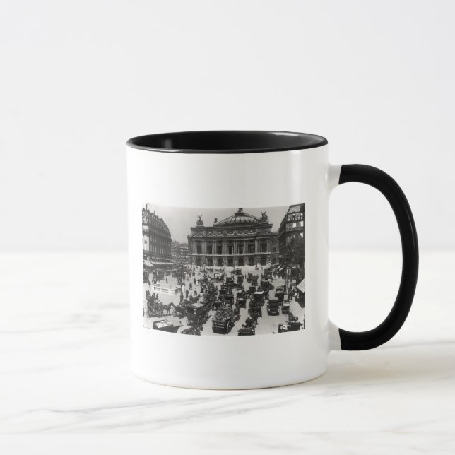 Traffic in front of the Paris Opera House Mug (Right)