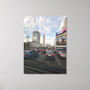 Traffic life in Bangkok photography canvas Print