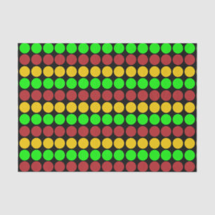Traffic Light Ahead Caution Road Sign Pattern Tissue Paper