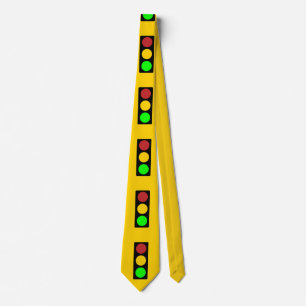Traffic Light Ahead Caution Road Sign Tie