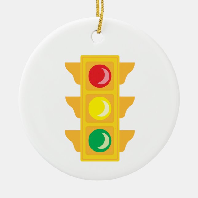 Traffic Light Ceramic Tree Decoration (Front)