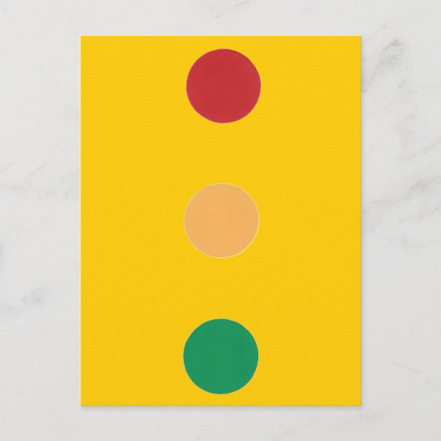 Traffic light colours circles Postcards (Front)
