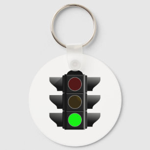 traffic light green key ring