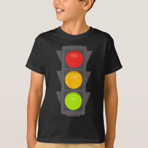Traffic Light Halloween Costume Stop Go Red Yellow T-Shirt