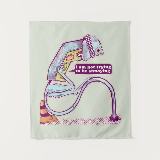 Traffic light looking sad tapestry (Front)