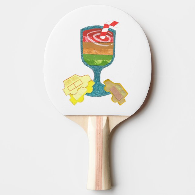 Traffic Light Milkshake Ping Pong Bat Paddle (Front)