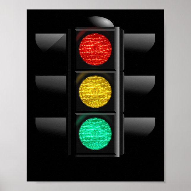 Traffic light Red Yellow Green Poster (Front)