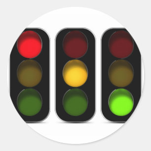 Traffic Lights Design Classic Round Sticker