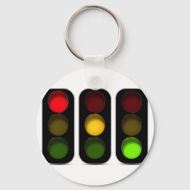 Traffic Lights Design Key Ring (Front)