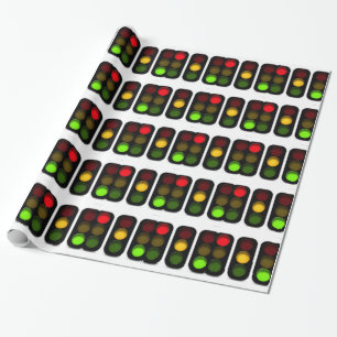 Traffic Lights Design Wrapping Paper