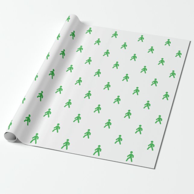 Traffic Lights Man Wrapping Paper (Unrolled)