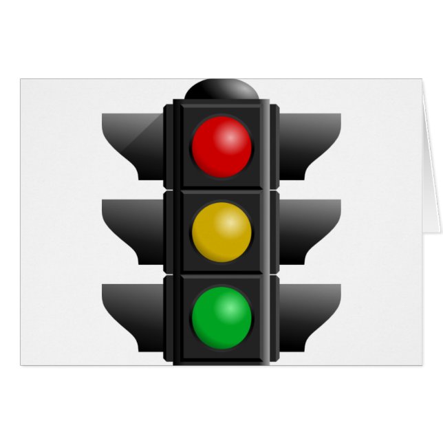 TRAFFIC LIGHTS RED YELLOW GREEN SIGNS DIRECTION (Front Horizontal)