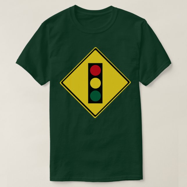 Traffic LightsWarning Sign T-Shirt (Design Front)