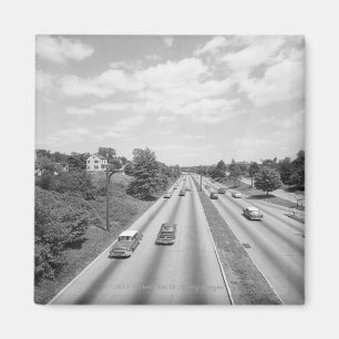 Traffic on highway magnet